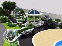 Thiết kế sân vườn hồ cá koi