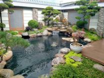Hồ cá Koi sân vườn 100 m2  do bên cảnh quan THÁI LONG thiết kế vá thi công
